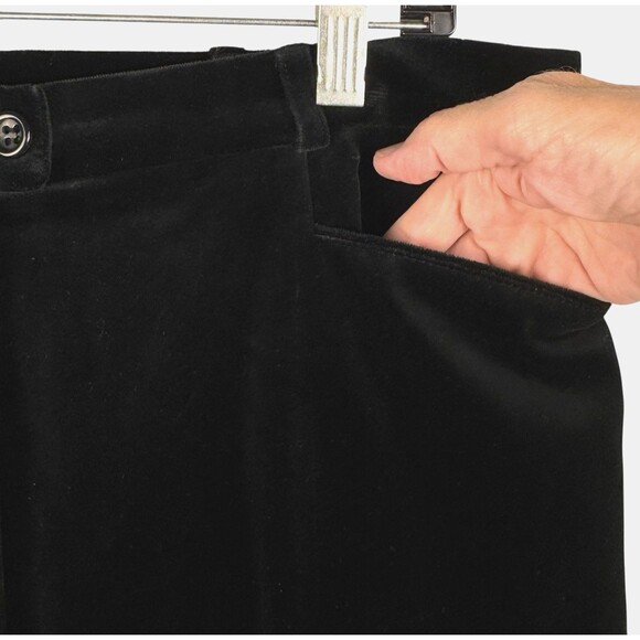 Horst Basler Pants Size 40/US 10 Germany‎ Black Velvet Classic Stretch Cotton - Picture 5 of 12